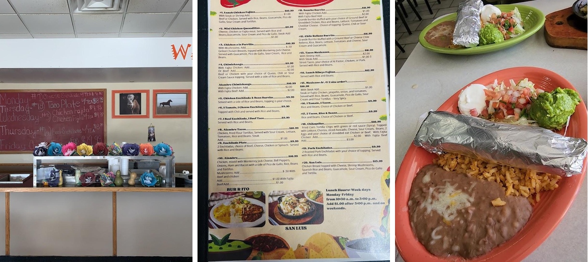 Yoli's Mexican grill Menu
