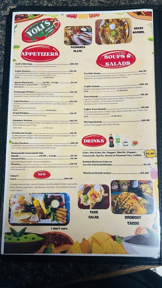 Yoli's Mexican grill Menu image 2