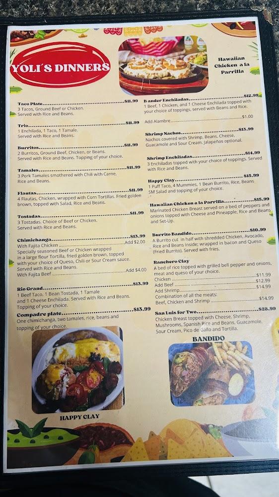 Yoli's Mexican grill Menu image 3